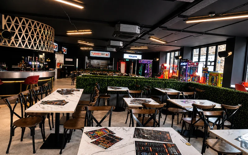 Inside the Real Food Hall in Burnley